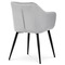 Moderní jídelní židle Autronic Jídelní židle, potah stříbrná matná sametová látka, kovové nohy, černý matný lak (PIKA SIL4) (8)