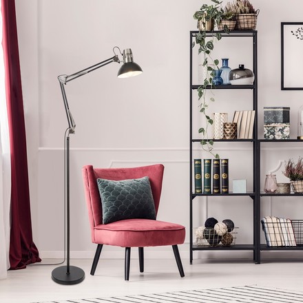 Stojací lampa Rabalux 2196 Aristelo 1xE27/40W/230V černá/lesklý chrom (3)