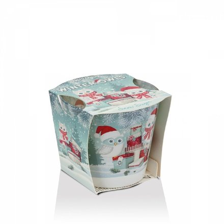 Vonná svíčka Bartek svíčka vosková ve skle zimní sovy (1)