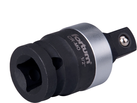 Nástavec rázový Fortum 4790010 kloubový, z vnitřního 1/2&quot; na vnější 1/2&quot; čtyřhran, CrMo (1)