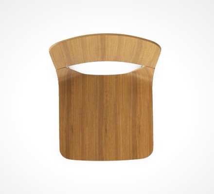 Dřevěná jídelní židle Ton Leaf 311437/110, dub, barva Natural, olej, kluzák černý plast (4)