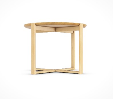 Konferenční stolek Ton Delta-coffee 4MJ723/026, tl.20, masiv, dub, barva Natural, olej, prům. 60 cm, výška 45 cm (1)