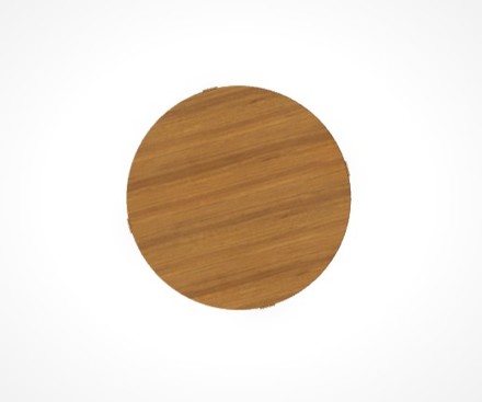 Konferenční stolek Ton Delta-coffee 4MJ723/026, tl.20, masiv, dub, barva Natural, olej, prům. 60 cm, výška 45 cm (2)