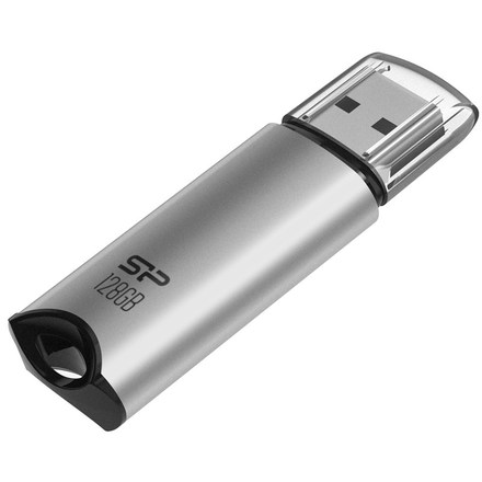 USB Flash disk Silicon Power Marvel M02 128 GB USB 3.2 Gen 1 - stříbrný