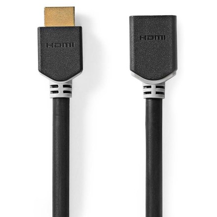 HDMI kabel Nedis Ultra High Speed HDMI s ethernetem, 8K 60 Hz, 48 Gbps, prodlužovací, 1 m - antracitový