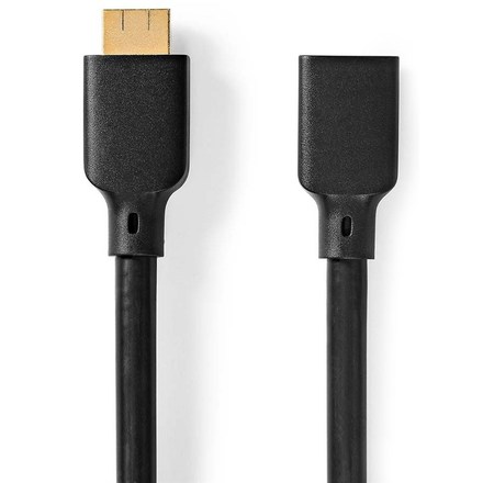 HDMI kabel Nedis Ultra High Speed HDMI s ethernetem, 8K 60 Hz, 48 Gbps, prodlužovací, 1 m - černý