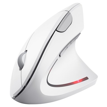 Bezdrátová počítačová myš Trust Verto Ergonomic Wireless / optická/ 6 tlačítek/ 1600DPI - bílá