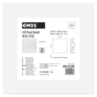 Podhledové svítidlo Emos ZR7612M LED profi 60x60 40W 4000K