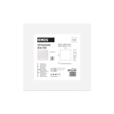 Podhledové svítidlo Emos ZR7612M LED profi 60x60 40W 4000K