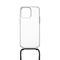Kryt na mobil Fixed Pure Neck s černou šňůrkou na krk pro Apple iPhone 15 Pro Max - průhledný (1)