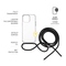 Kryt na mobil Fixed Pure Neck s černou šňůrkou na krk pro Apple iPhone 15 Pro Max - průhledný (3)