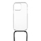Kryt na mobil Fixed Pure Neck s černou šňůrkou na krk na Apple iPhone 14 Pro Max - průhledný (1)