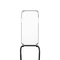 Kryt na mobil Fixed Pure Neck s černou šňůrkou na krk na Apple iPhone XR - průhledný (1)