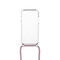 Kryt na mobil Fixed Pure Neck s růžovou šňůrkou na krk na Apple iPhone 7/ 8/ SE (2020/ 2022) - průhledný (1)