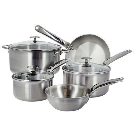 Sada nádobí de Buyer 3601.03, ALCHIMY, sada, hrnec s poklicí o 24 cm, 2 ks rendlíků s poklicemi o 16/20 cm, 2 ks pánve o 24 cm