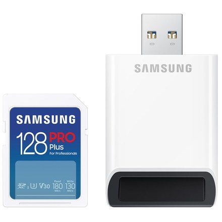 Paměťová karta Samsung PRO Plus SDXC 128GB + USB adaptér