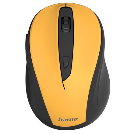Počítačová myš Hama MW-400 V2 optická/ 6 tlačítek/ 1600DPI - černá/ žlutá