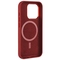 Kryt na mobil Fixed MagLeather s podporou MagSafe na Apple iPhone 15 - červený (3)