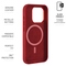 Kryt na mobil Fixed MagLeather s podporou MagSafe na Apple iPhone 15 - červený (4)