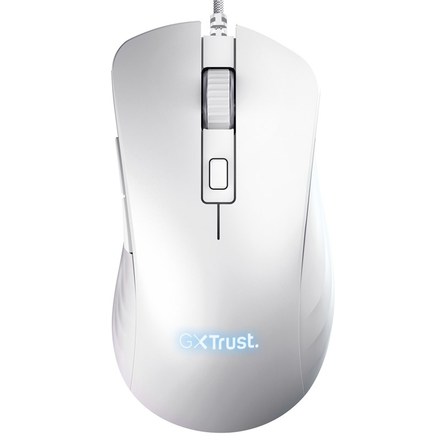 Počítačová myš Trust GXT 924W YBAR+ optická/ 6 tlačítek/ 25000DPI - bílá