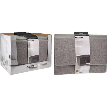 Úložný box Homestyling KO-101001750seda 44x33x22 cm textil šedý