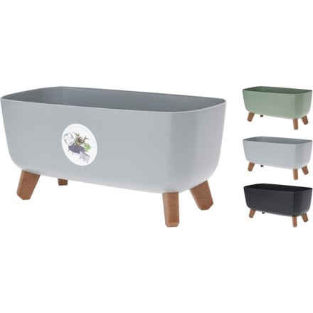 Květináč Excellent KO-Y89300080zele na nožkách 390x195x220 mm zelený