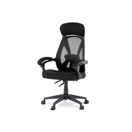 Kancelářská židle Autronic Kancelářská židle, potah černá látka a černá síťovina MESH, PC mech. s aretací (KA-Y309 BK)