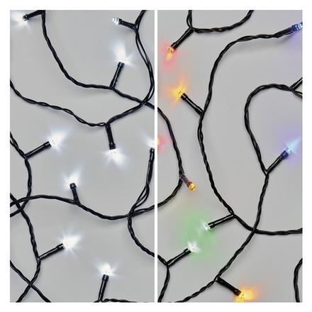 Vánoční řetěz Emos D4AJ01 LED 2v1, 10 m, venkovní i vnitřní, studená bílá/multicolor, programy