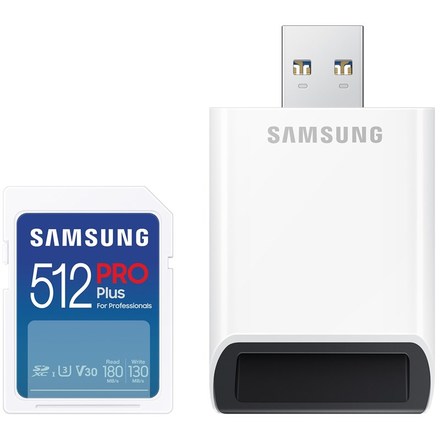 Paměťová karta Samsung PRO Plus SDXC 512GB + USB adaptér
