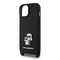Kryt na mobil Karl Lagerfeld Saffiano Crossbody Metal Karl and Choupette na Apple iPhone 15 Plus - černý (1)
