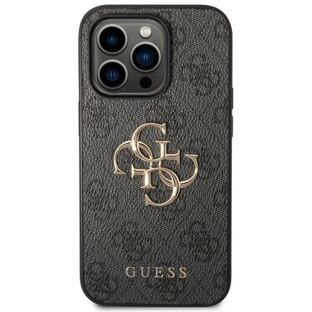 Kryt na mobil Guess 4G Metal Logo na Apple iPhone 15 Pro Max - šedý