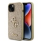 Kryt na mobil Guess Fixed Glitter 4G Metal Logo na Apple iPhone 15 - zlatý (2)