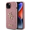 Kryt na mobil Guess Fixed Glitter 4G Metal Logo na Apple iPhone 15 - růžový (3)