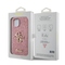Kryt na mobil Guess Fixed Glitter 4G Metal Logo na Apple iPhone 15 - růžový (4)