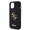 Kryt na mobil Guess Fixed Glitter 4G Metal Logo na Apple iPhone 15 - černý (1)