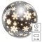 Vánoční dekorace Emos DCLW28 LED vánoční skleněná koule – vločky, 12 cm, 3x AA, vnitřní, teplá bílá, časovač (1)