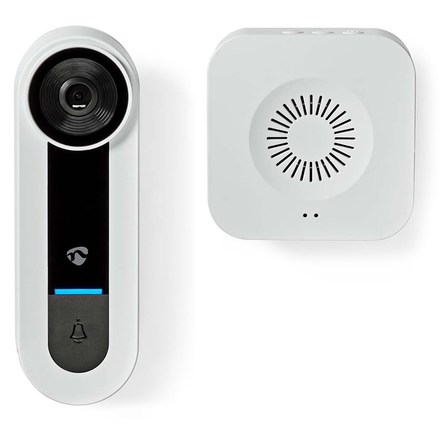Domovní bezdrátový zvonek Nedis SmartLife Wi-Fi s kamerou - bílý