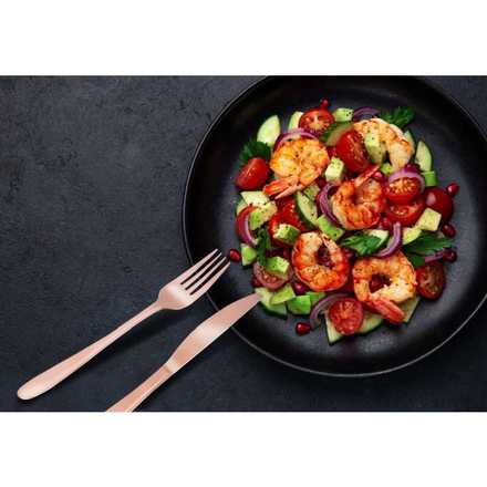 Sada příborů Alpina ED-225465 nerez ocel 16 ks měděná (2)