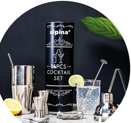 Barmanská sada Alpina ED-247473 Barmanská sada shaker nerez ocel 14 ks (3)