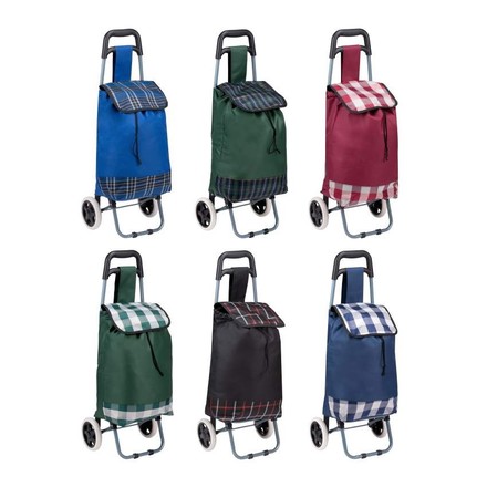 Nákupní taška Edco ED-249769zetm Nákupní taška na kolečkách zelená s tmavým poklopem