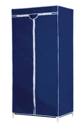 Textilní šatní skříň Alpina ED-208328 Textilní šatní skříň 75x50x160cm tmavě modrá