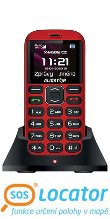 Mobilní telefon pro seniory Aligator A720 4G Senior Red