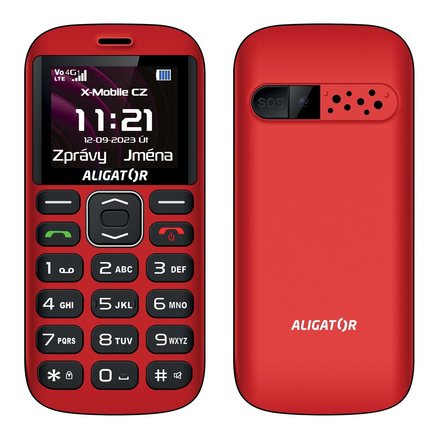 Mobilní telefon pro seniory Aligator A720 4G Senior Red (1)