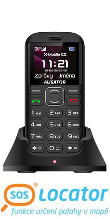 Mobilní telefon pro seniory Aligator A720 4G Senior Black