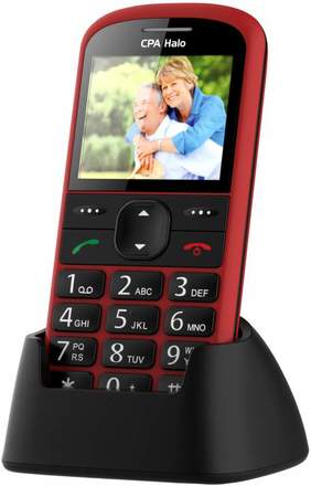 Mobilní telefon pro seniory CPA HALO 21 červený