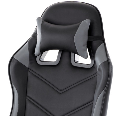 Herní křeslo Autronic Herní křeslo, šedá a černá ekokůže, houpací mech., opěrák 135° (KA-L626 GREY) (21)