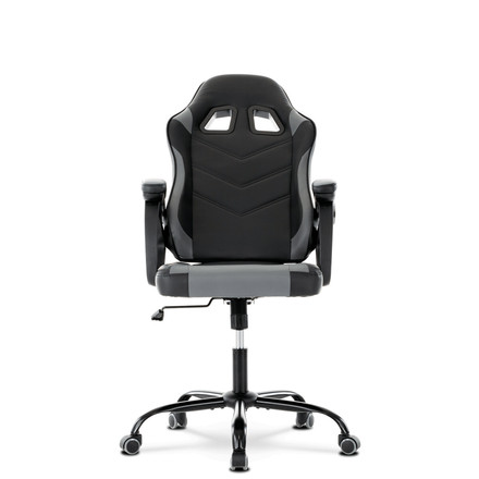 Herní křeslo Autronic Herní křeslo, šedá a černá ekokůže, houpací mech., opěrák 135° (KA-L626 GREY) (2)