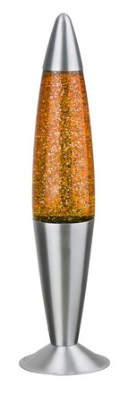 Lávová lampa Rabalux 4114 Glitter E14 G45 1x MAX 25W oranžová/stříbrná