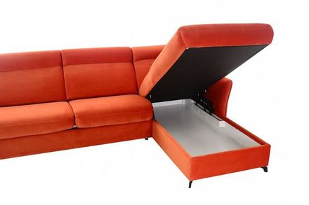 Rohová sedací souprava s úložným prostorem a matrací Alpi DELPHI S01 s matrací - látka B, Benett 9516 (12)