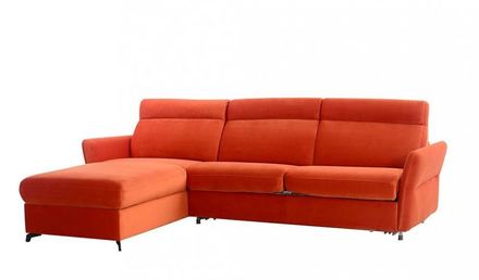 Rohová sedací souprava s úložným prostorem a matrací Alpi DELPHI S01 s matrací - látka B, Benett 9516 (1)